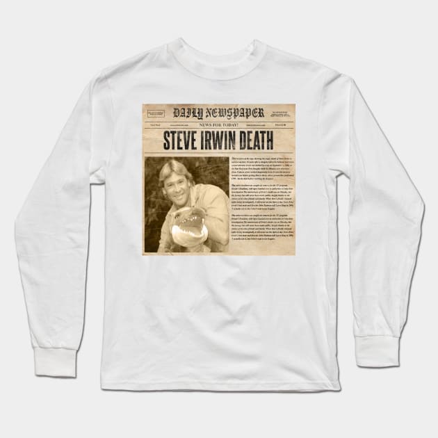 Steve Irwin Montage Long Sleeve T-Shirt by Angel arts